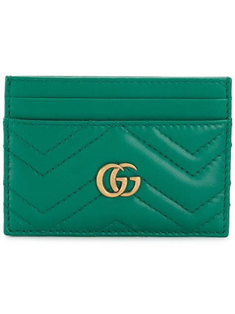 gucci card holder green and red